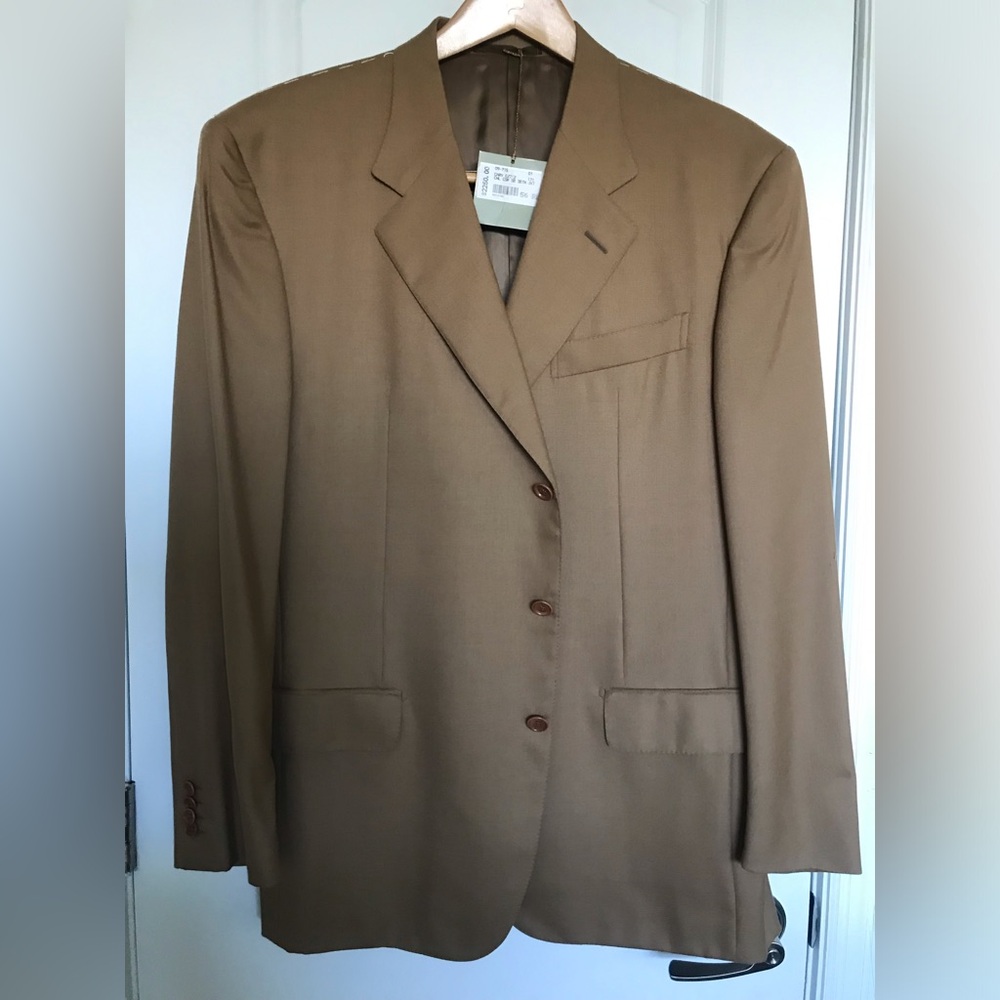 Giorgio’s OF PALM BEACH made in ITALY Classic Tan Men's Blazer size 56 RE NEW